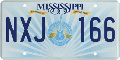 MS license plate NXJ166