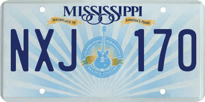 MS license plate NXJ170