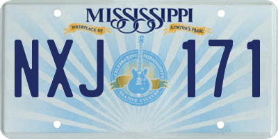 MS license plate NXJ171