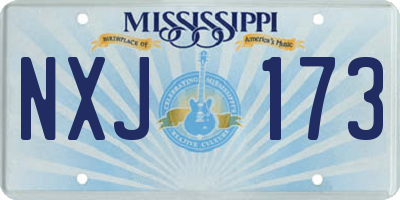 MS license plate NXJ173