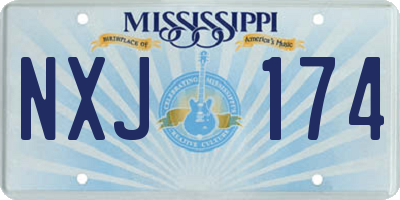 MS license plate NXJ174
