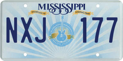 MS license plate NXJ177