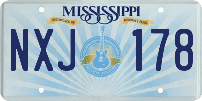 MS license plate NXJ178