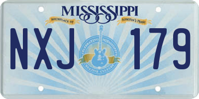 MS license plate NXJ179