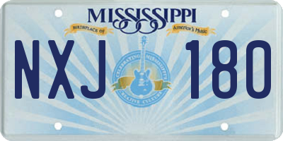 MS license plate NXJ180