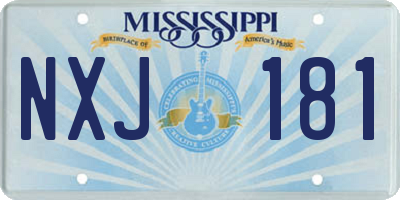 MS license plate NXJ181