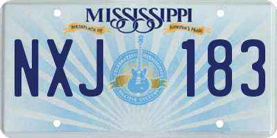 MS license plate NXJ183