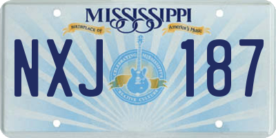 MS license plate NXJ187