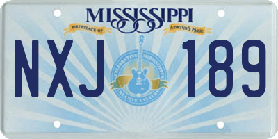 MS license plate NXJ189