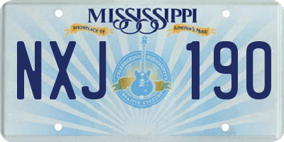 MS license plate NXJ190