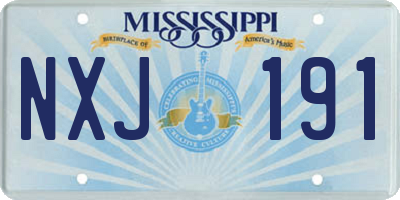 MS license plate NXJ191