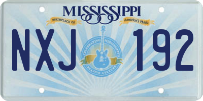 MS license plate NXJ192