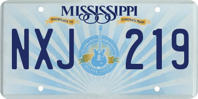 MS license plate NXJ219