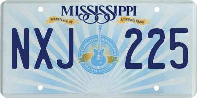 MS license plate NXJ225