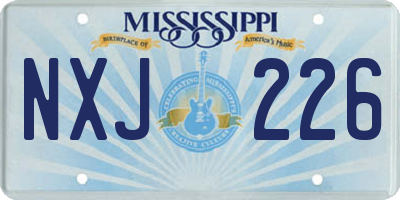 MS license plate NXJ226