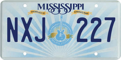 MS license plate NXJ227