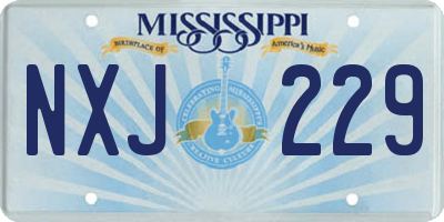MS license plate NXJ229