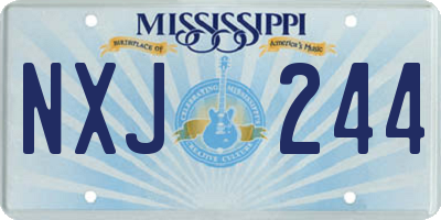MS license plate NXJ244