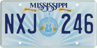 MS license plate NXJ246