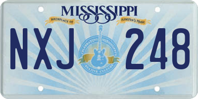MS license plate NXJ248