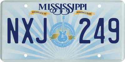 MS license plate NXJ249