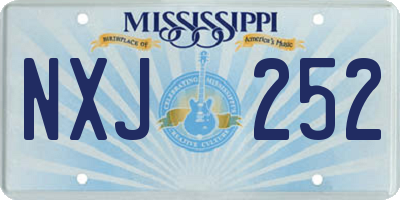 MS license plate NXJ252