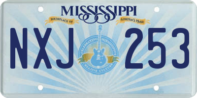 MS license plate NXJ253