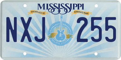 MS license plate NXJ255
