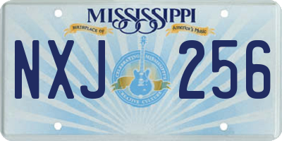 MS license plate NXJ256
