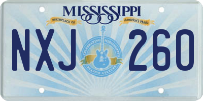 MS license plate NXJ260