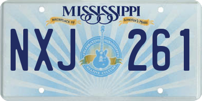 MS license plate NXJ261