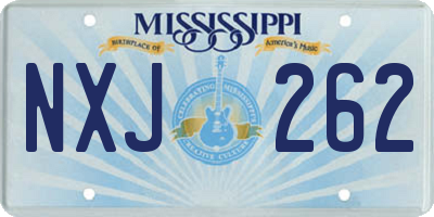 MS license plate NXJ262