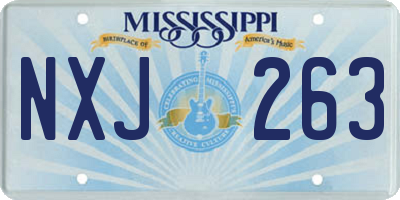 MS license plate NXJ263