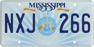 MS license plate NXJ266