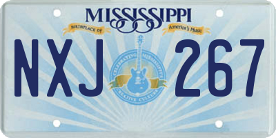 MS license plate NXJ267
