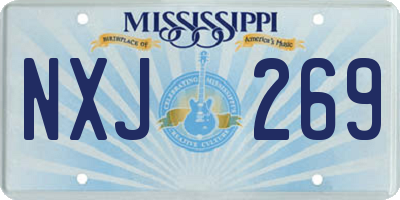 MS license plate NXJ269