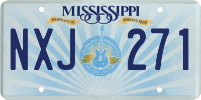 MS license plate NXJ271
