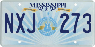 MS license plate NXJ273