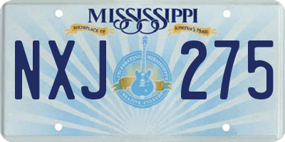MS license plate NXJ275