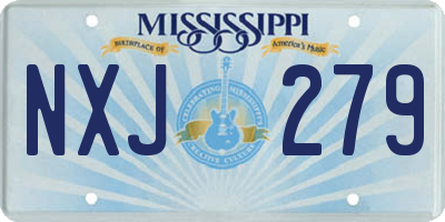 MS license plate NXJ279