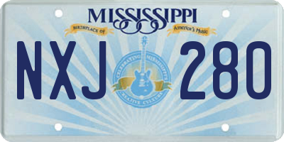 MS license plate NXJ280