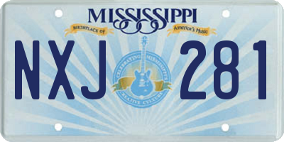 MS license plate NXJ281