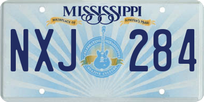 MS license plate NXJ284