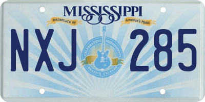 MS license plate NXJ285