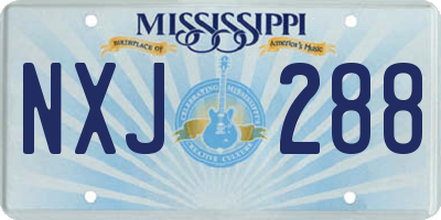 MS license plate NXJ288