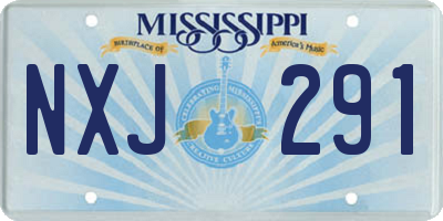 MS license plate NXJ291