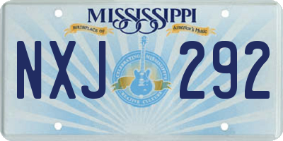 MS license plate NXJ292