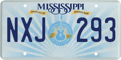 MS license plate NXJ293