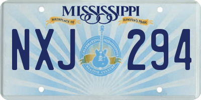 MS license plate NXJ294