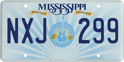 MS license plate NXJ299